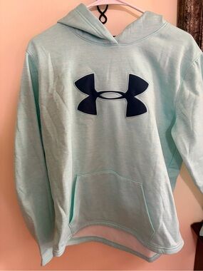 LG Mint Green and Navy Hoodie with Label Detail